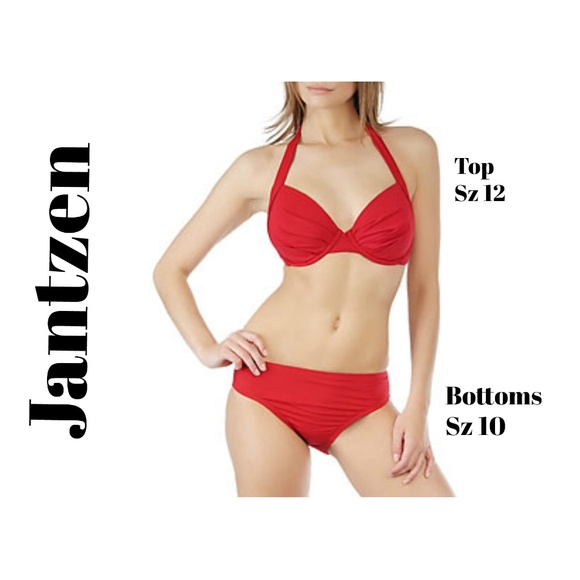 red bikini bottoms size 12